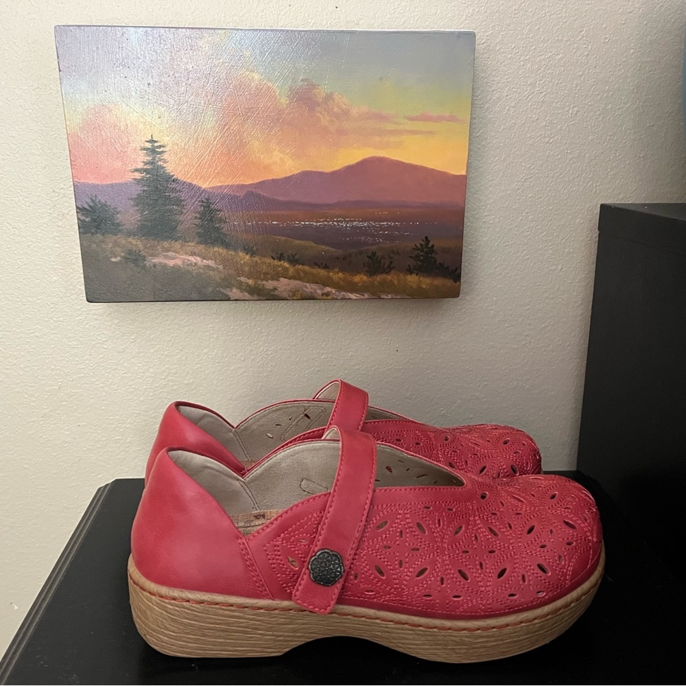 Alegria Mary Jane Size 38 Ophelia Red - Picture 3 of 6